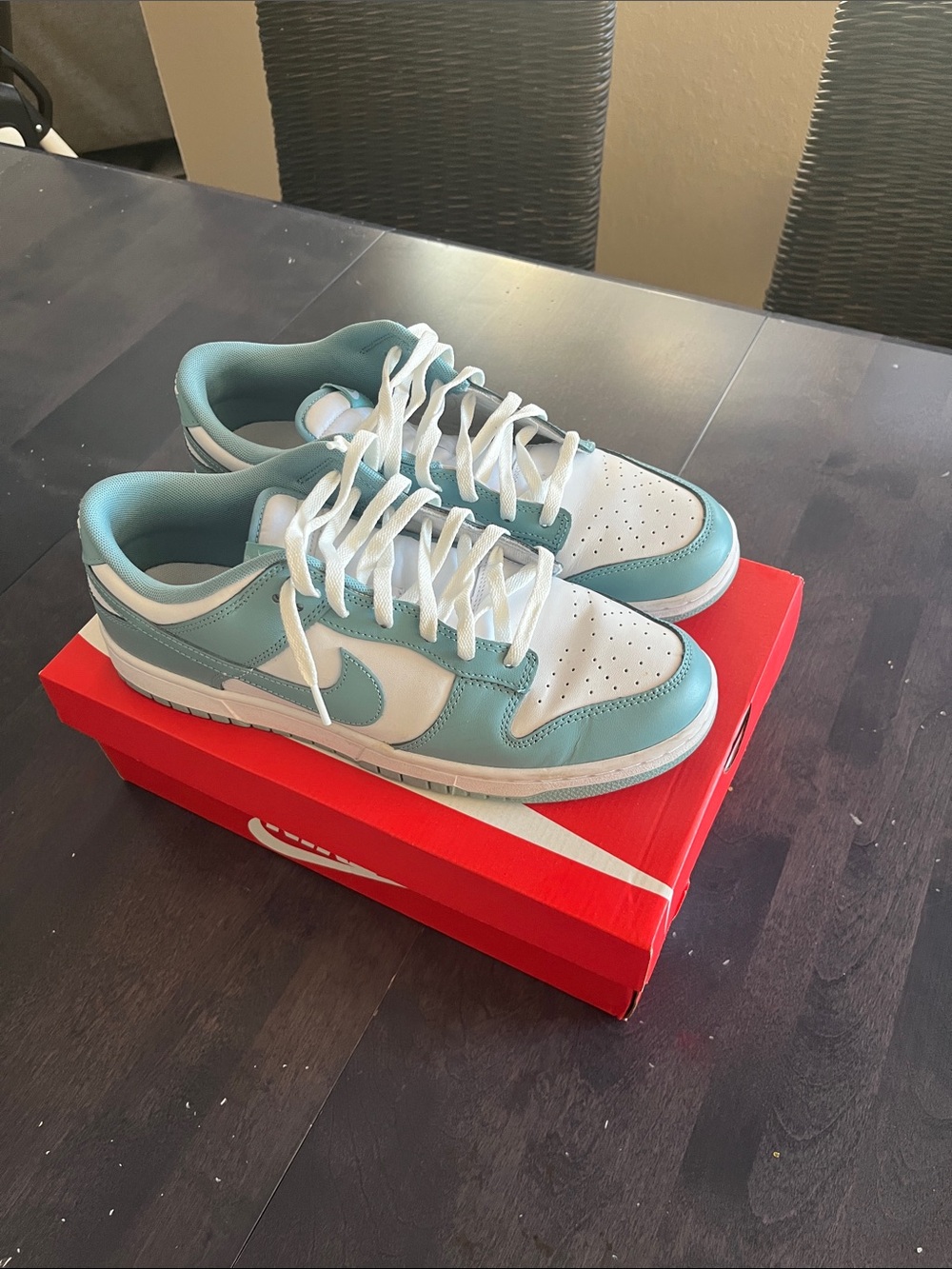 Nike Low-Top Sneakers in Teal & White